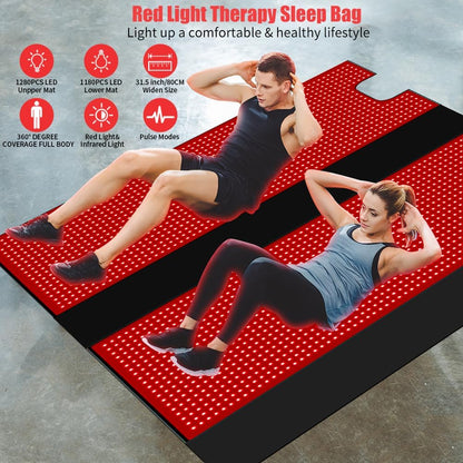 Red Light Therapy Mat for Body Pain Relief,Red Light Therapy Pad 660Nm& 850Nm near Infrared Light 2520 Leds Large Blanket for Face Device Skin Health