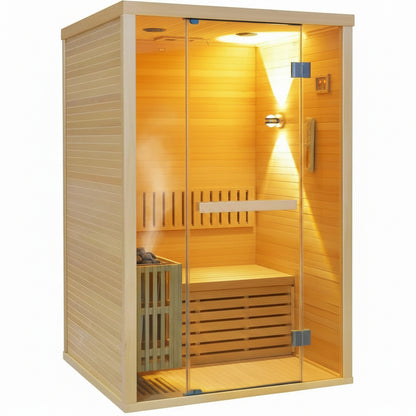 Steam Sauna 2-3 Person Traditional Sauna with 3KW/240V Stove Heater