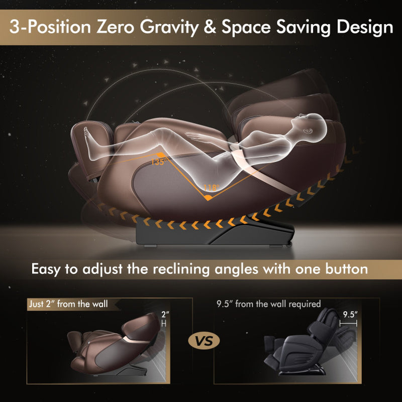 Zero Gravity Full Body Massage Chair with SL Track and Yoga Stretching