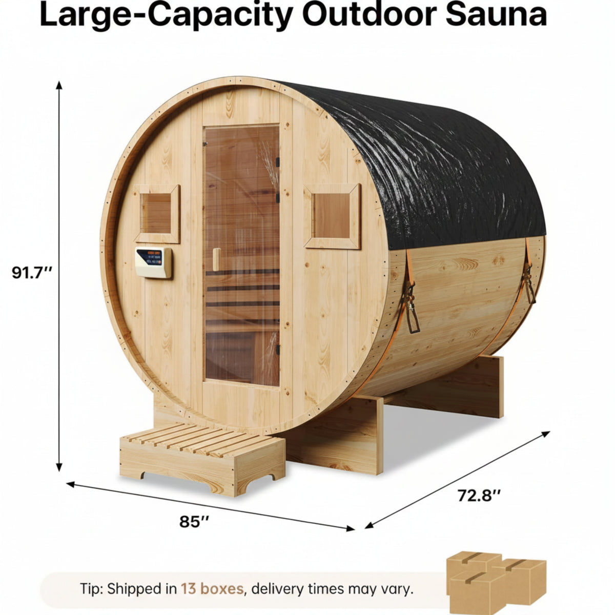 Outdoor Traditional Barrel Sauna